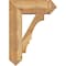 Ekena Millwork Balboa Arts and Crafts Rough Sawn Bracket w/ Offset Brace, Western Red Cedar, 8"W x 22"D x 30"H BKT0806X22X30BOA03RWR - alternate 4